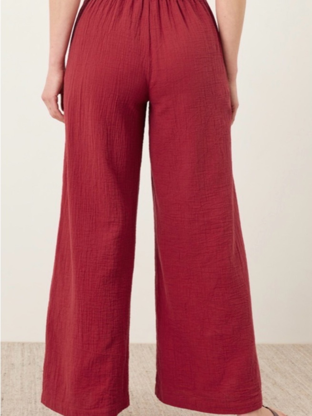 NWOT- PACT ORGANIC DOUBLE GAUZE SPLIT HEM PANTS- MEDIUM - Picture 5 of 12
